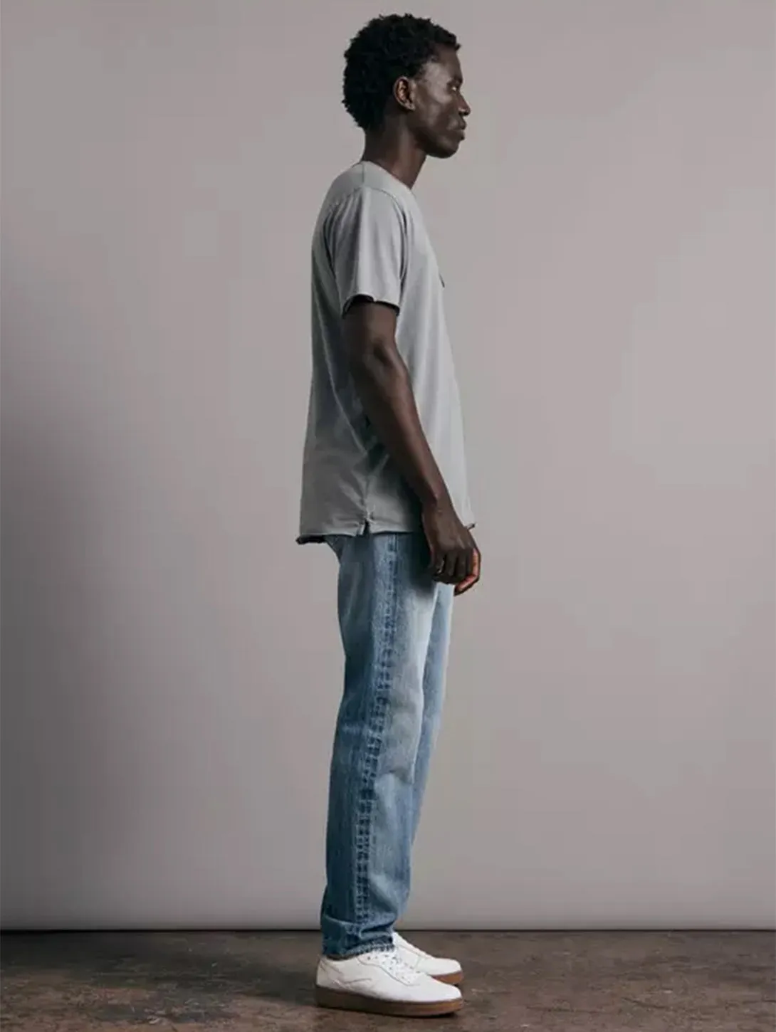 Miles One Pocket Tee - Blue Grey