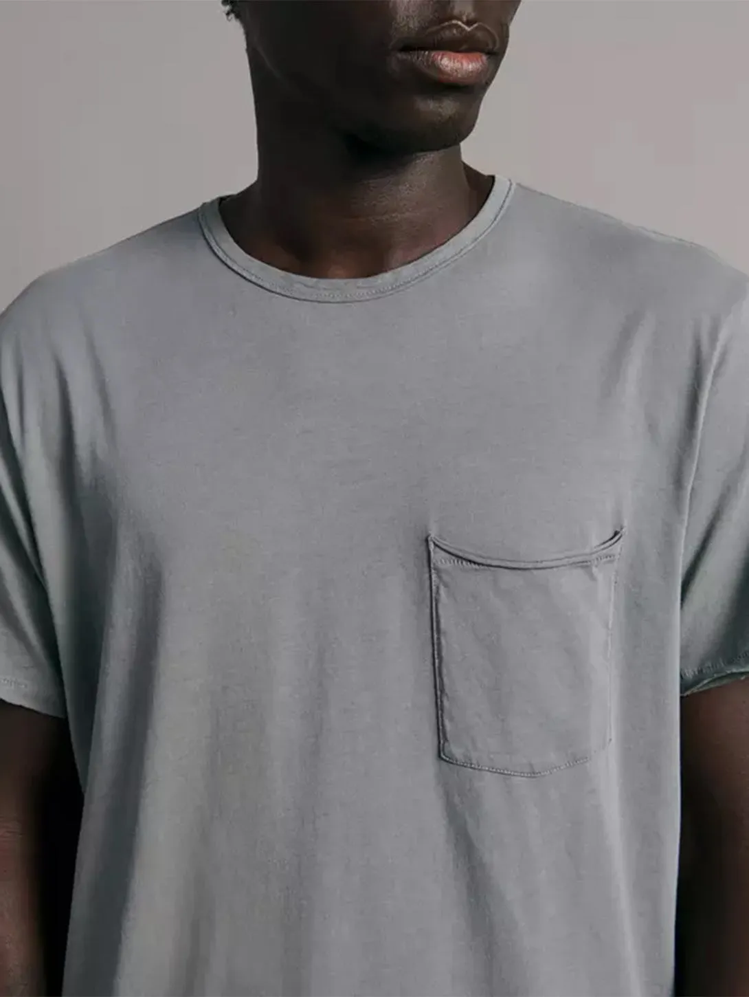 Miles One Pocket Tee - Blue Grey