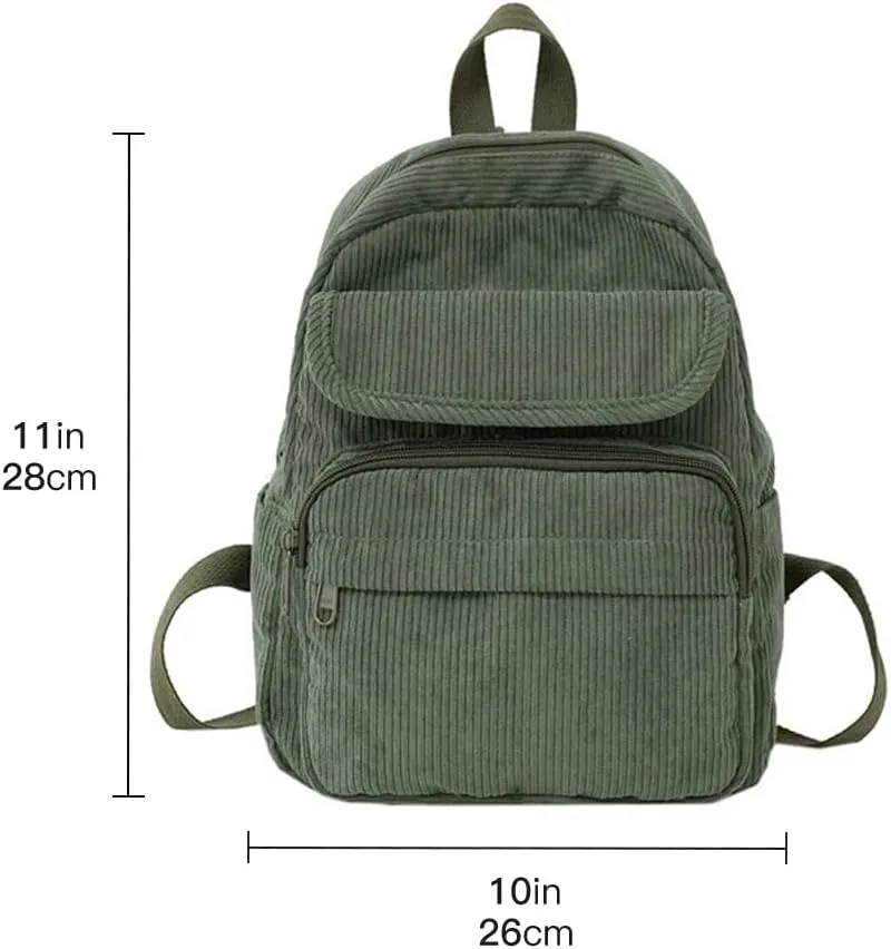 Mini Backpack for Women Small Backpack Purse Aesthetic Backpack Tiny Corduroy Backpack Light Weight