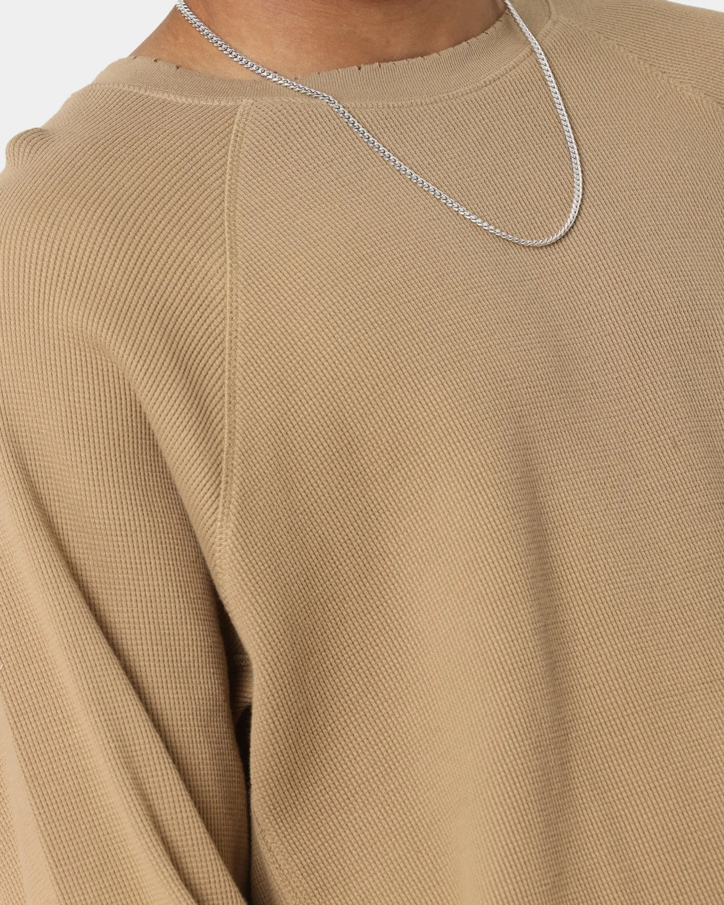 MNML Heavy Thermal Long Sleeve T-Shirt Brown