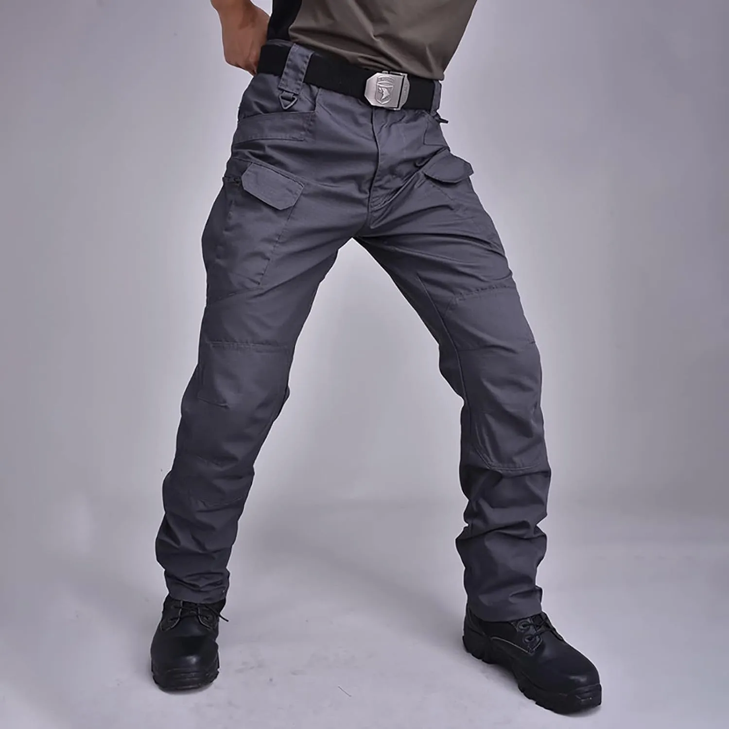 Muscularfit Sweatpants for Men 2023 Regular Fit Cotton Multi Pockets Straight Cargo Pants Casual Jogger Hiking Loose Trousers