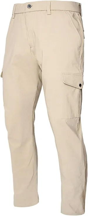 Muscularfit Tactical Pants for Men Stretch Solid Cotton Cargo Pant Causal Multi Pockets Buckle Zipper Sweatpants Trousers