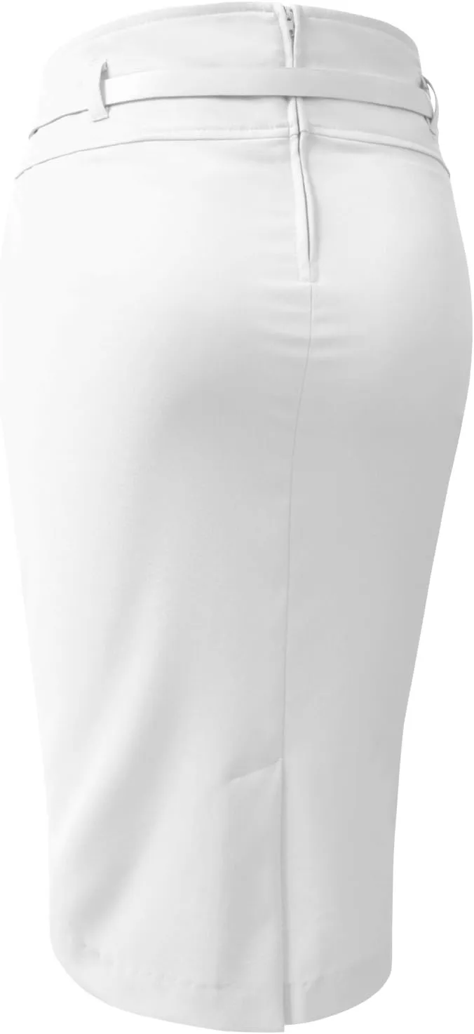 NE PEOPLE Womens Light Weight High Waist Midi Pencil Skirt with Tessel Belt