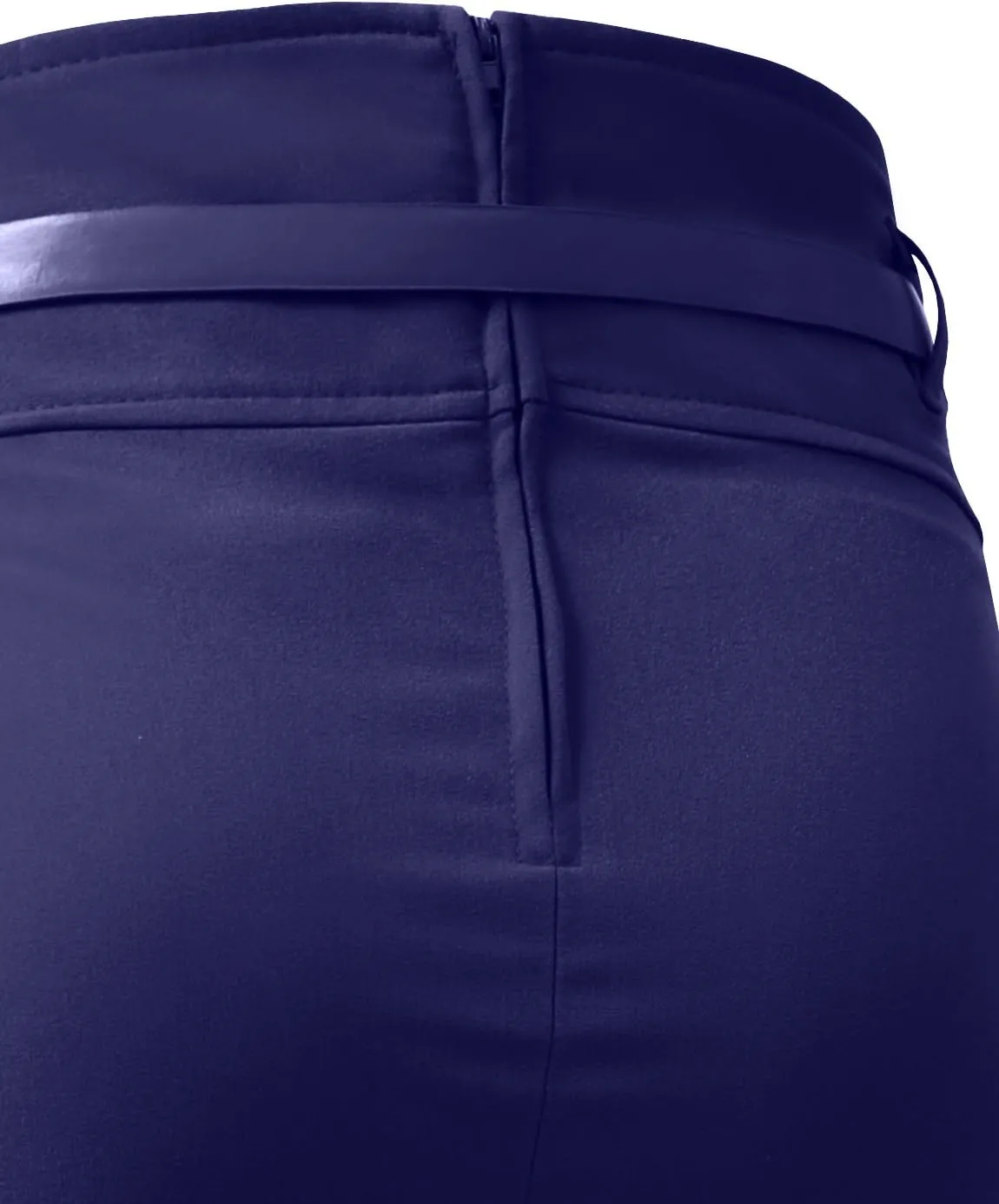 NE PEOPLE Womens Light Weight High Waist Midi Pencil Skirt with Tessel Belt