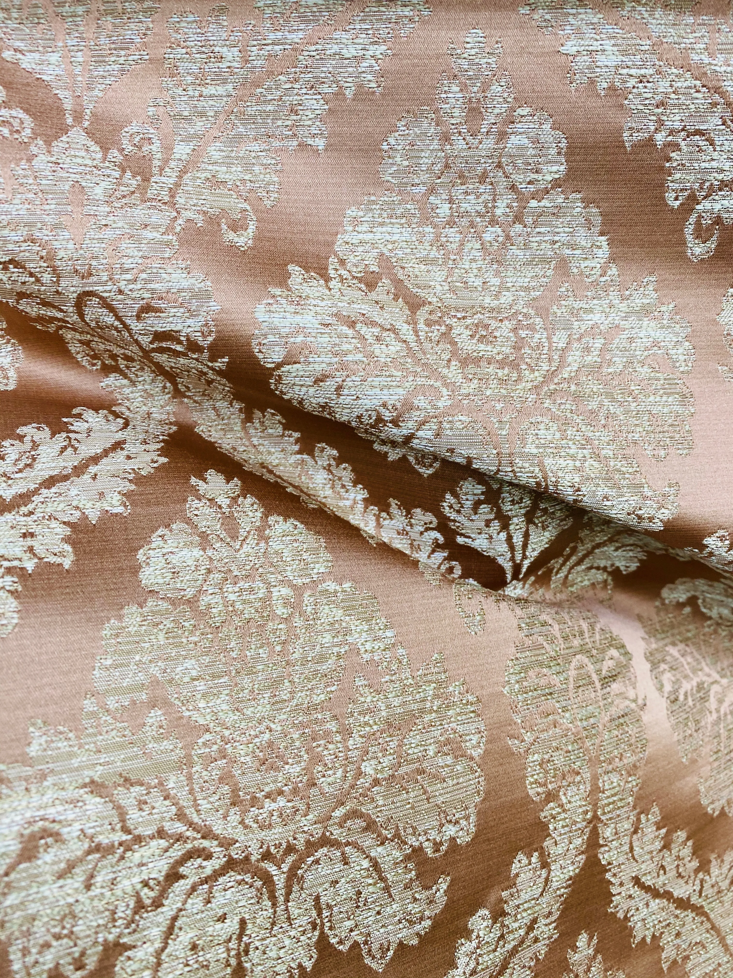 NEW! Princess Penelope Brocade Medallion Fabric- Salmon Pink