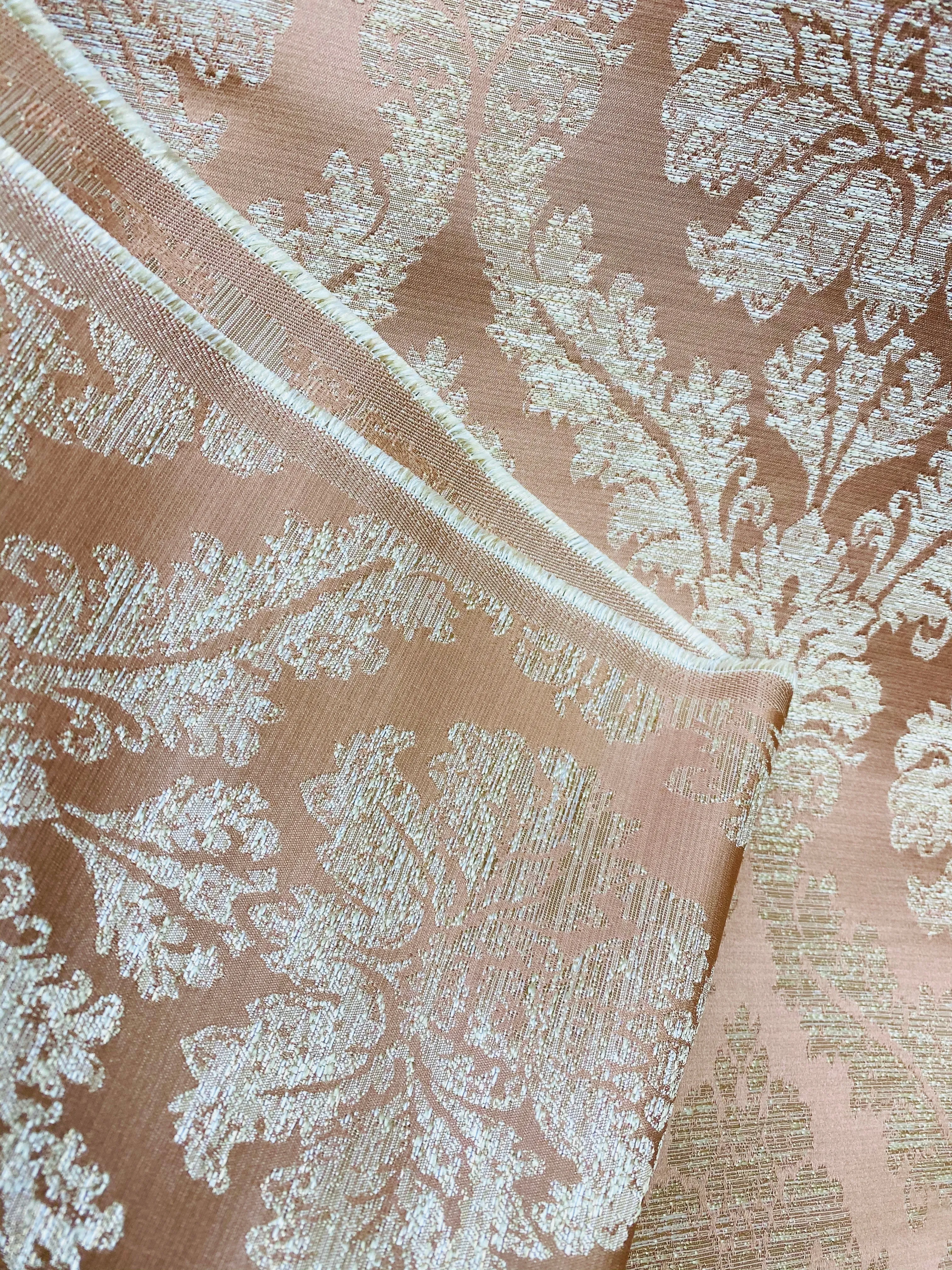 NEW! Princess Penelope Brocade Medallion Fabric- Salmon Pink