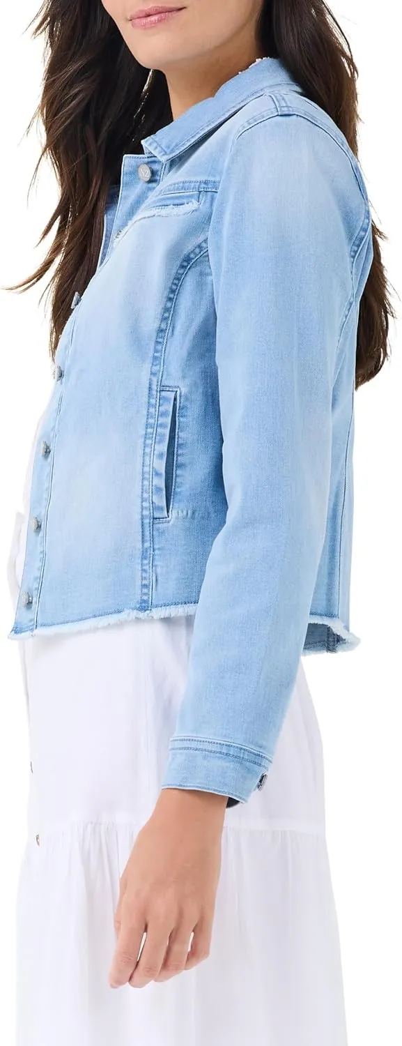 NIC ZOE Women's Fringe Detail Denim Jacket