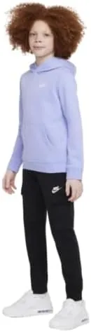 Nike Boys NSW Pull Over Hoodie Club (as1, alpha, s, regular, Light Thistle/White)