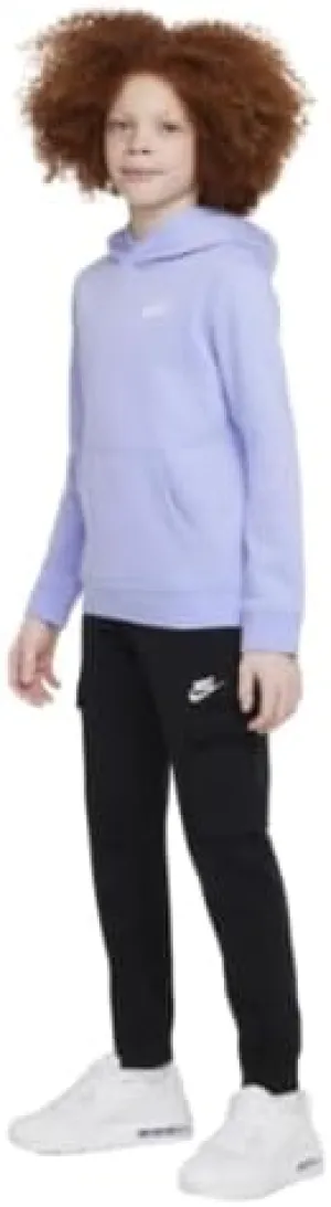 Nike Boys NSW Pull Over Hoodie Club (as1, alpha, s, regular, Light Thistle/White)