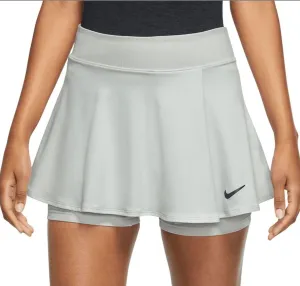 Nike Court Women's Dri-FIT Victory Flouncy Tennis Skirt X-Large, Light Silver/Black