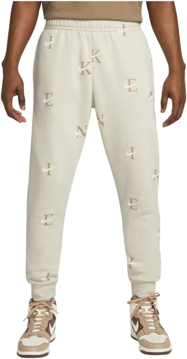 Nike Sportswear Club Bb AOP Jogger Mens Pants Size - Small Beige Light