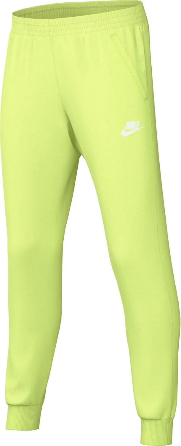 Nike Sportswear Club Fleece Big Kids' Joggers (FD3008-736, Light Lemon Twist/White)