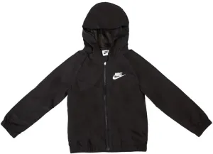 Nike Sportswear Light Weight Hooded Windrunner Full-Zip Jacket- Black - Kids Size 5