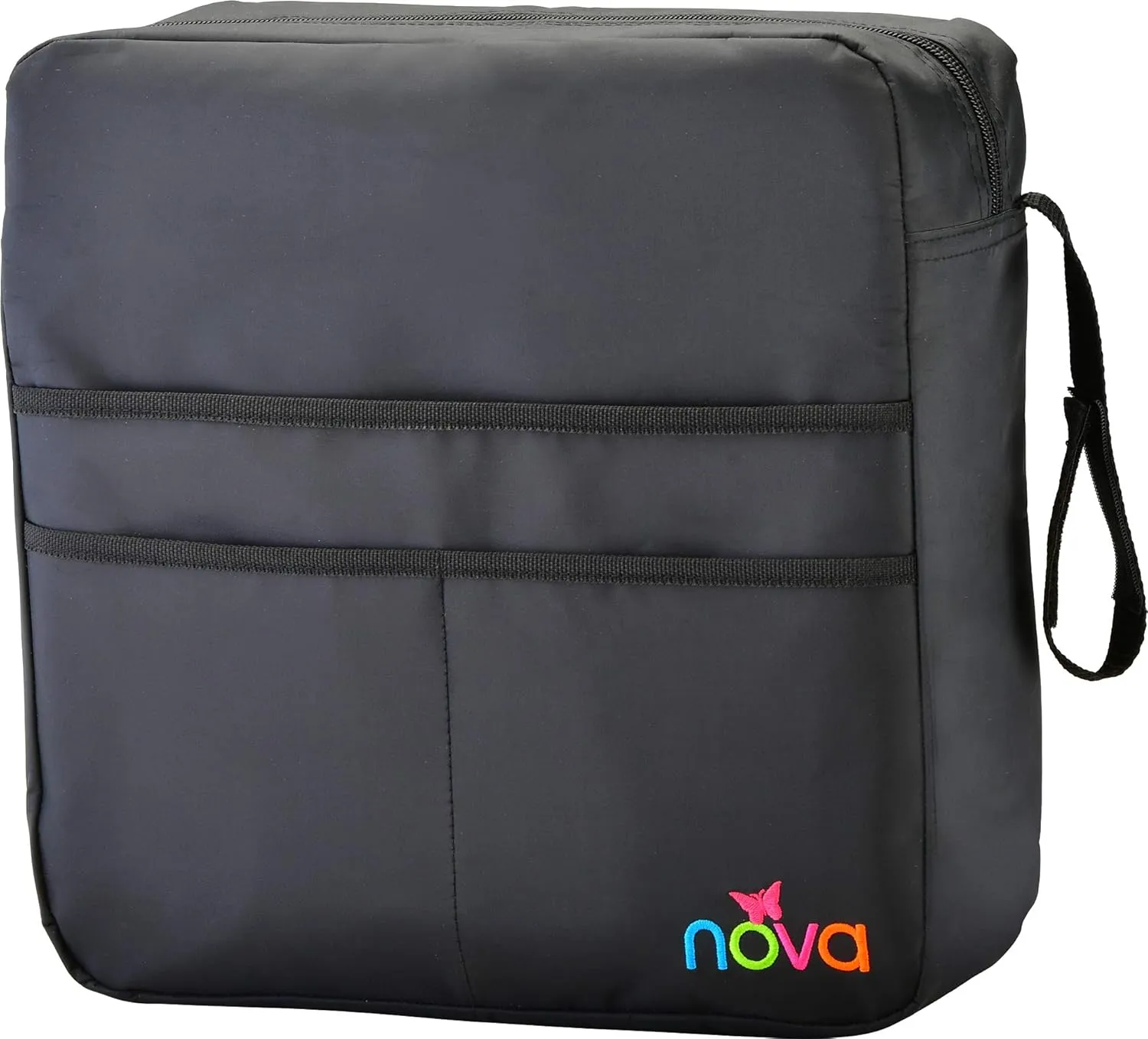 NOVA Medical Products Walker Bag, Large Carry Bag with 3 Front Pockets for All Walkers, Black, 1 Count (Pack of 1)