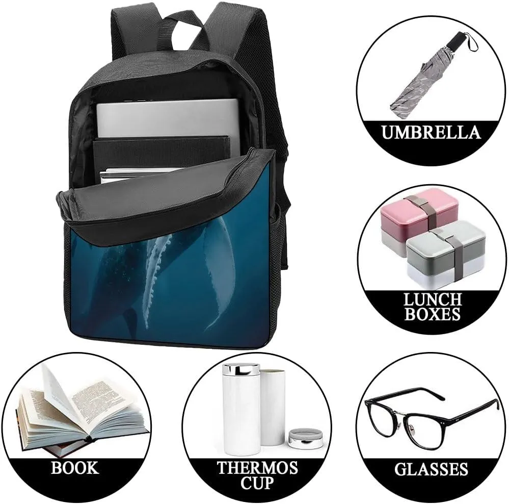 Octopus Backpack Casual Daypack Wild Animal Print Laptop Bag Bookbag for Work Travel Hiking 17 Inch Style 1