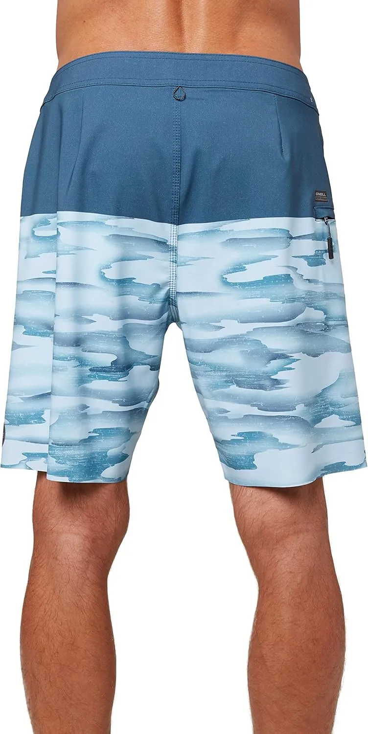 O'NEILL Mens Boardshorts Hyperfreaks 19 Inch Light Blue/Hyperfreak Nomad