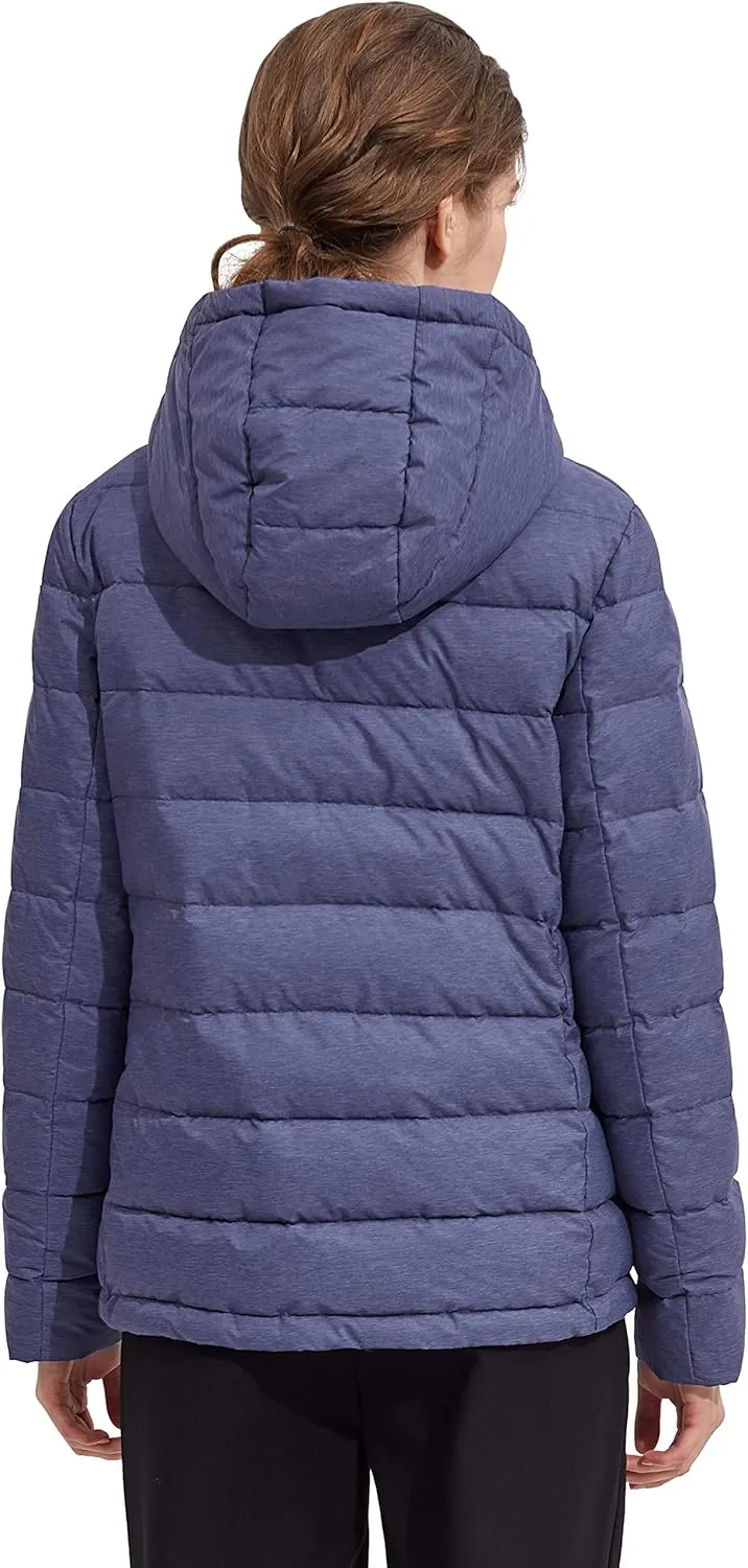 Orolay Women's Light Hooded Down Jacket Bubble Coat Packable Quilted Puffer Jacket