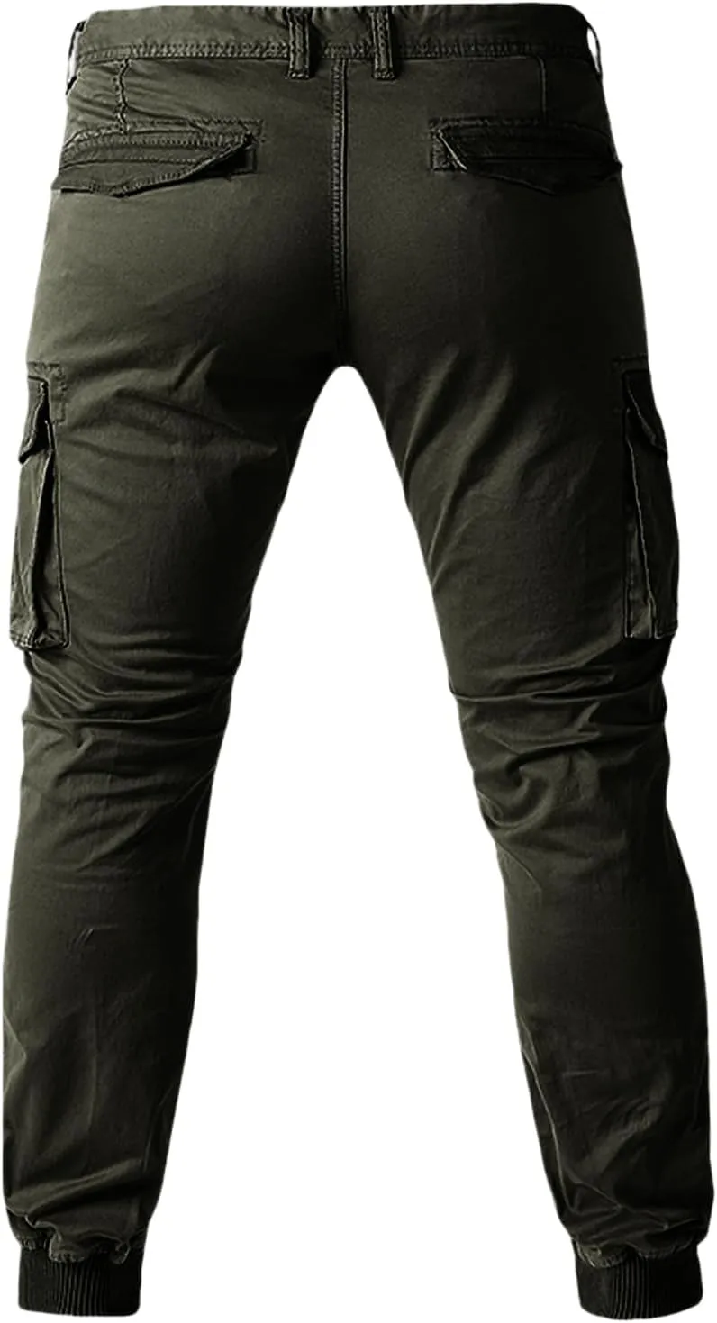 Outdoor Hiking Pants Men Workout Cargo Pants Slim Fit Stretchy Tactical Joggers Lightweight Quick Dry Water Resistan