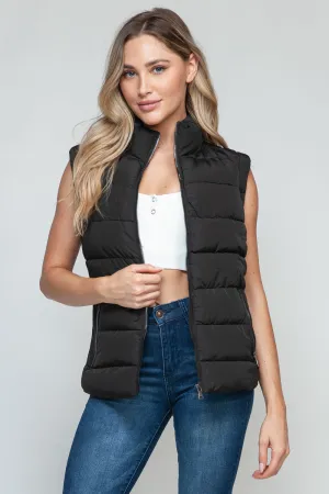 PSL Weather Zip Up Turtleneck Vest with Pockets