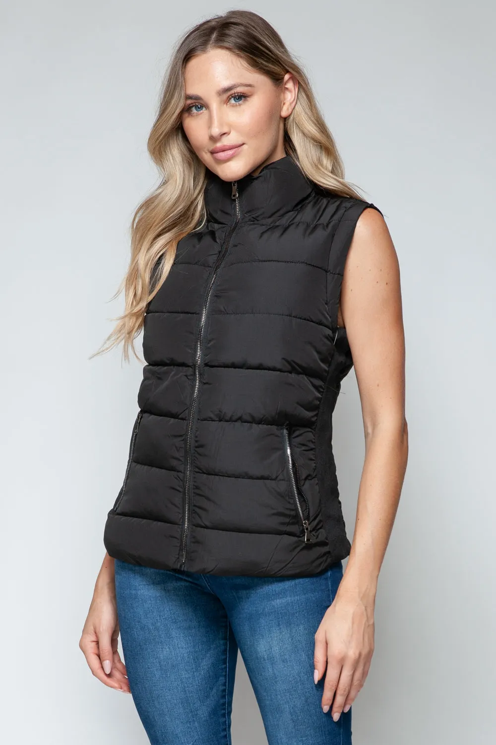 PSL Weather Zip Up Turtleneck Vest with Pockets