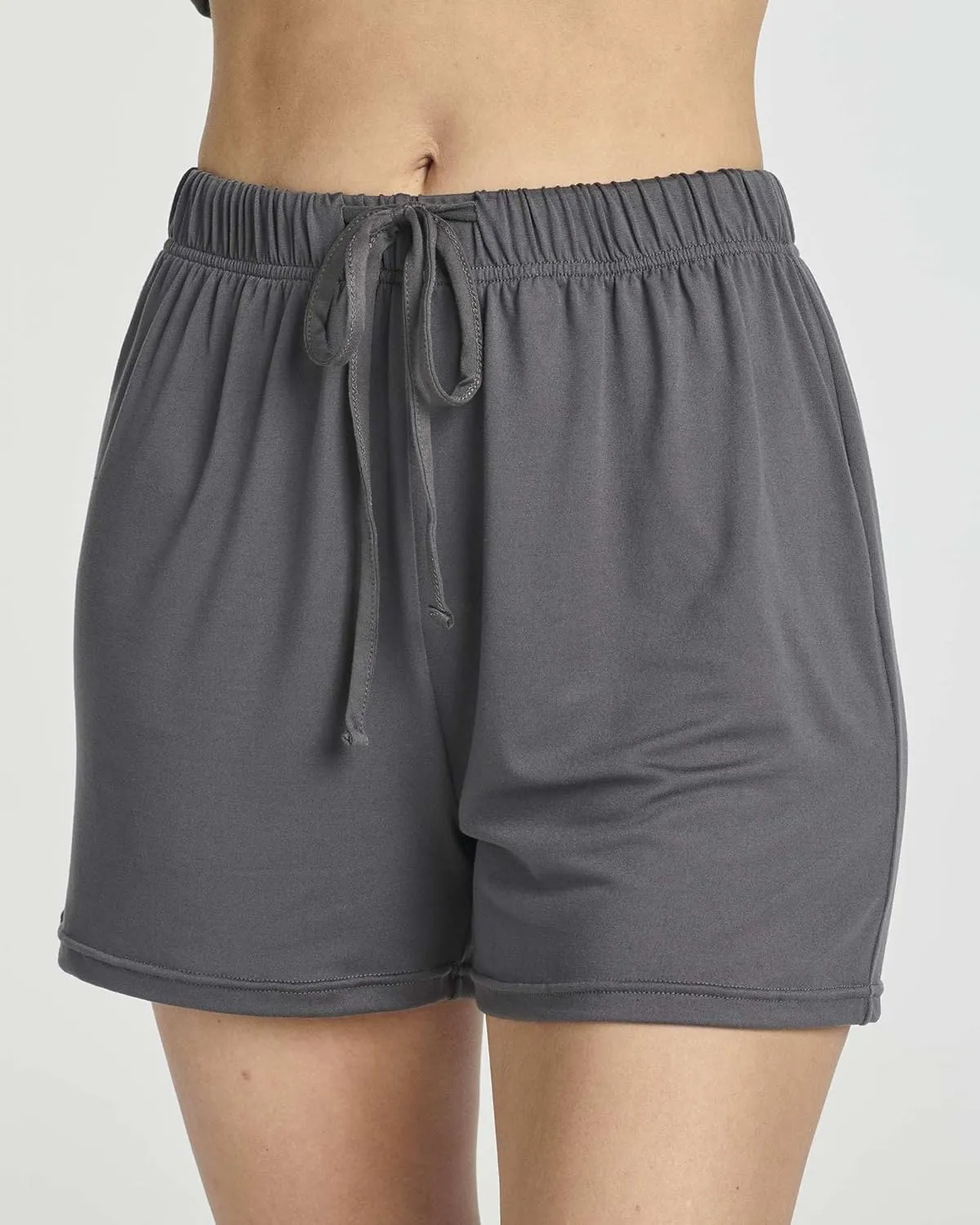 Real Essentials 4 Piece: Women's Super-Soft Tank Top and Short Pajama Set - Loungewear Sleepwear (Available in Plus Size)