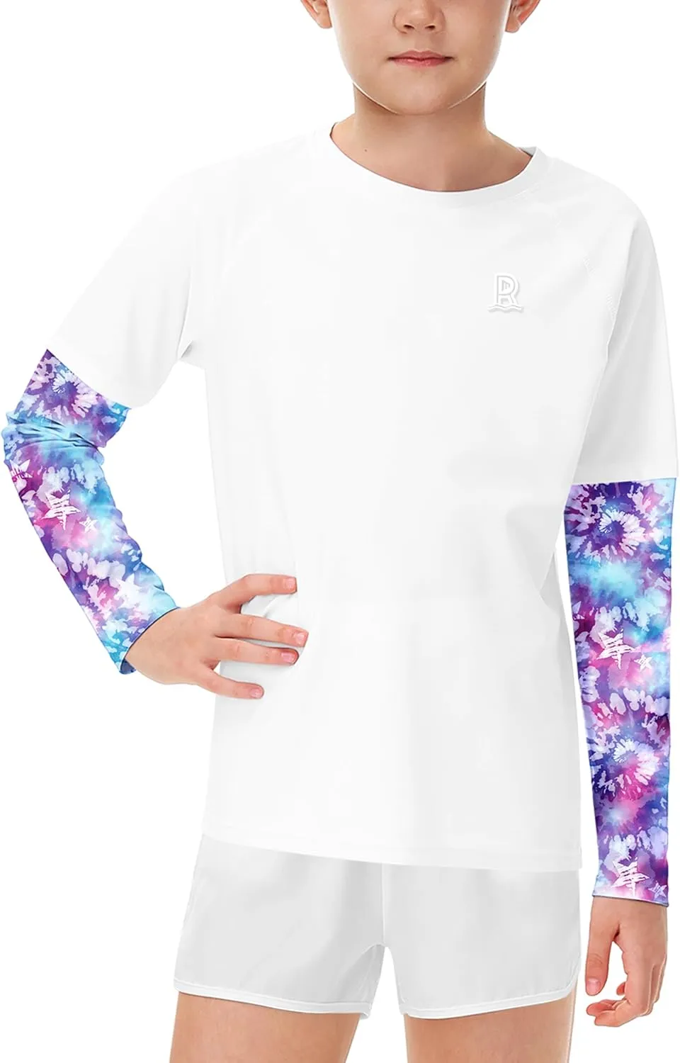 Remimi Unisex Kids Rash Guard SPF 50  Long Sleeve Sun Shirt Athletic Fishing Shirts 3-12 Years