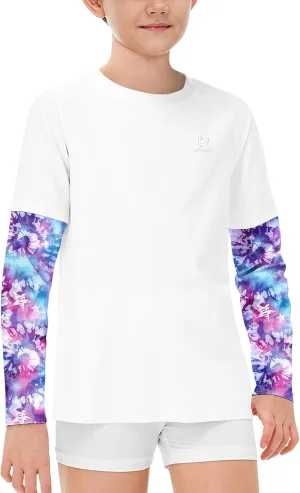 Remimi Unisex Kids Rash Guard SPF 50  Long Sleeve Sun Shirt Athletic Fishing Shirts 3-12 Years