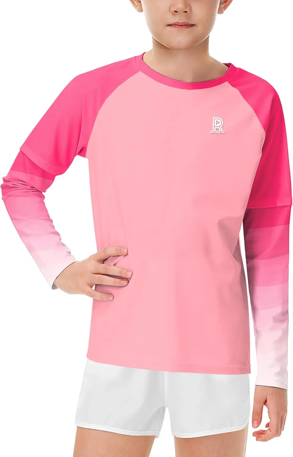 Remimi Unisex Kids Rash Guard SPF 50  Long Sleeve Sun Shirt Athletic Fishing Shirts 3-12 Years
