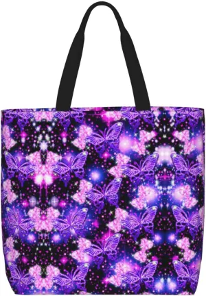 Rose Gold Glitter Print Tote Bag Casual Shoulder Bag Handbag Reusable Shopping Travel Bag Gifts For Women