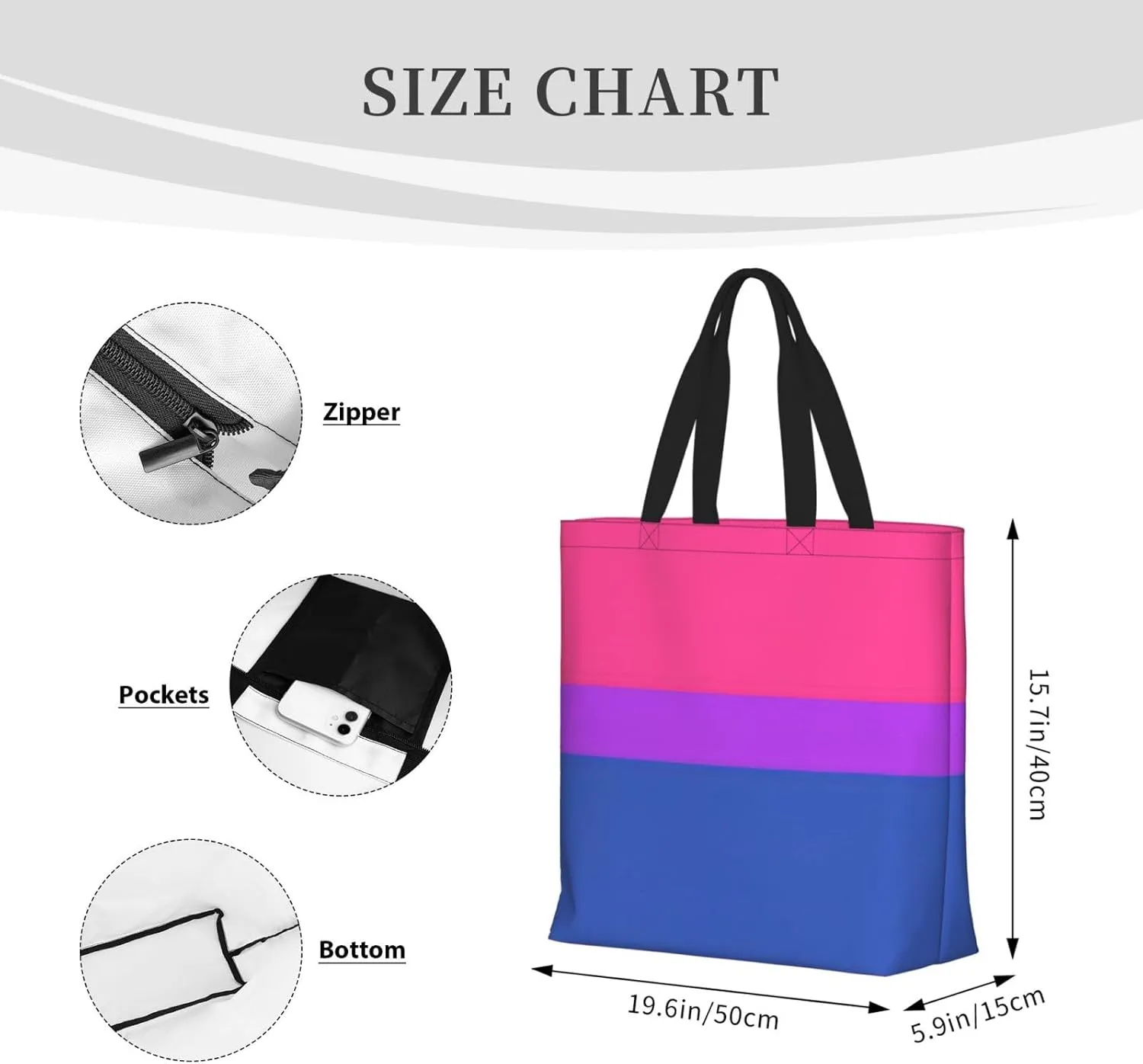 Rose Gold Glitter Print Tote Bag Casual Shoulder Bag Handbag Reusable Shopping Travel Bag Gifts For Women