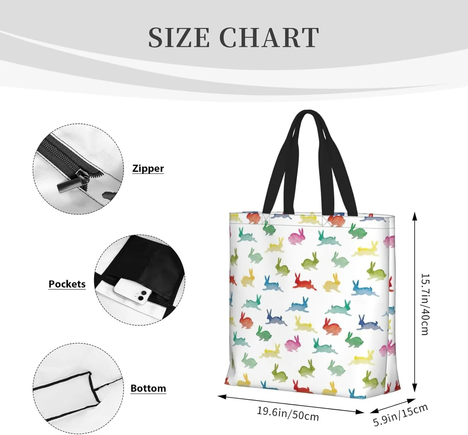 Rose Gold Glitter Print Tote Bag Casual Shoulder Bag Handbag Reusable Shopping Travel Bag Gifts For Women