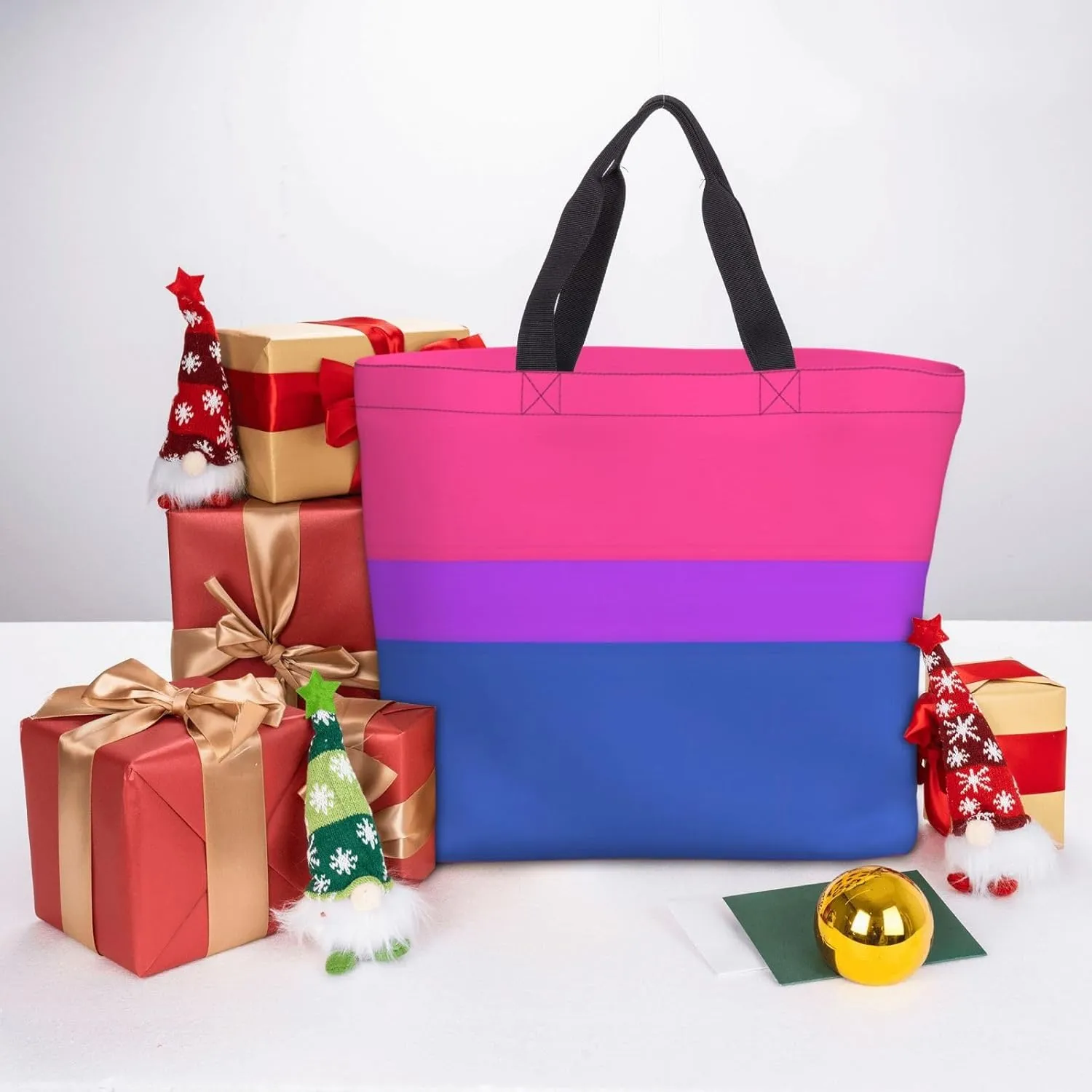 Rose Gold Glitter Print Tote Bag Casual Shoulder Bag Handbag Reusable Shopping Travel Bag Gifts For Women