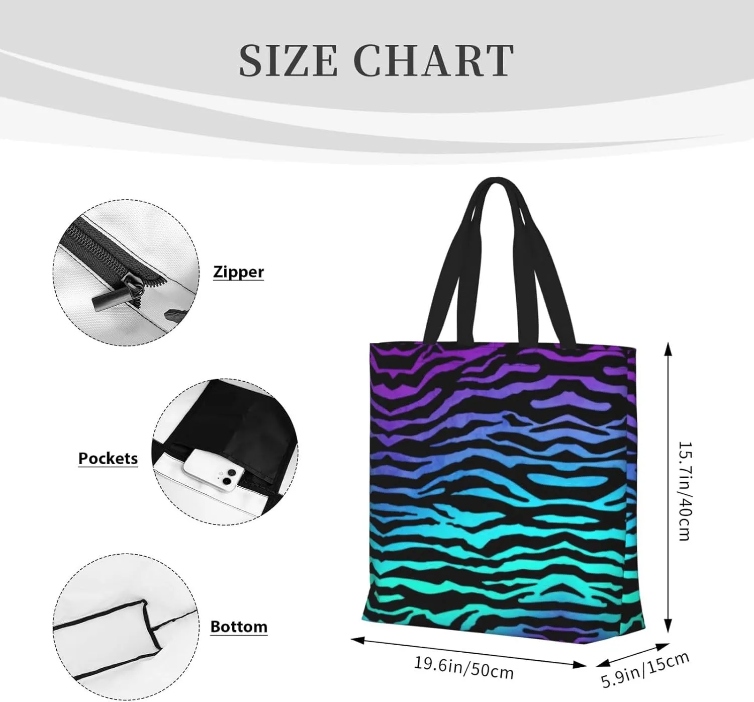 Rose Gold Glitter Print Tote Bag Casual Shoulder Bag Handbag Reusable Shopping Travel Bag Gifts For Women