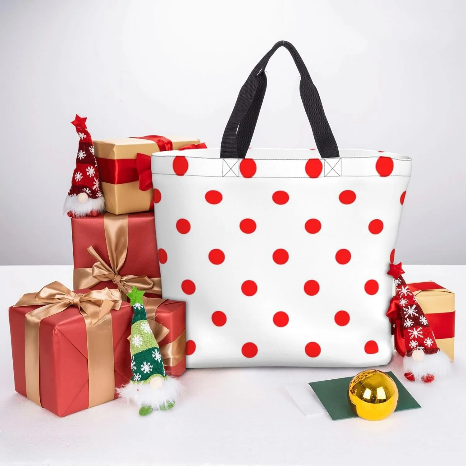 Rose Gold Glitter Print Tote Bag Casual Shoulder Bag Handbag Reusable Shopping Travel Bag Gifts For Women