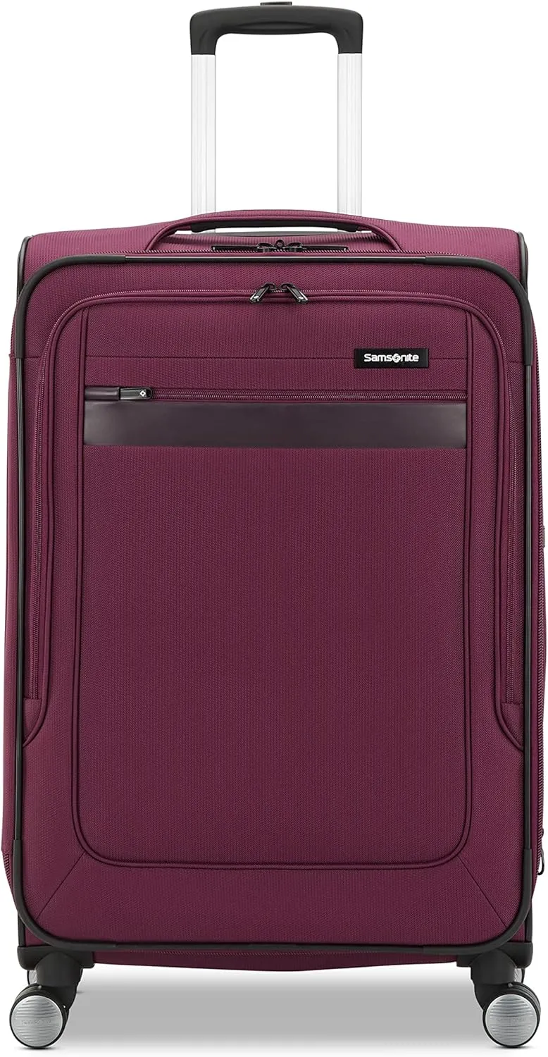Samsonite Ascella 3.0 Softside Expandable Luggage with Spinner Wheels, Med EXP Spinner, Light Plum
