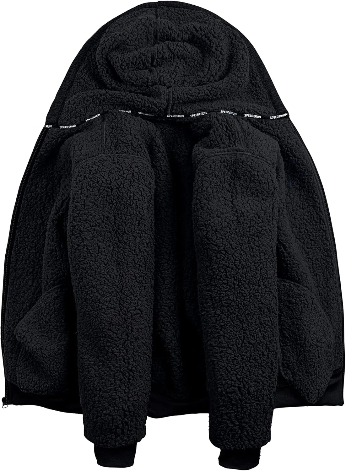 SCODI Hoodies for Men Heavyweight Fleece Sweatshirt Full Zip Up Thick Sherpa Lined Jackets
