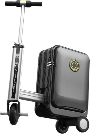 SE3SL Lightweight Rideable Luggage Portable Riding Suitcase Scooter, 6.8kg Ultra-light For Travel (black)