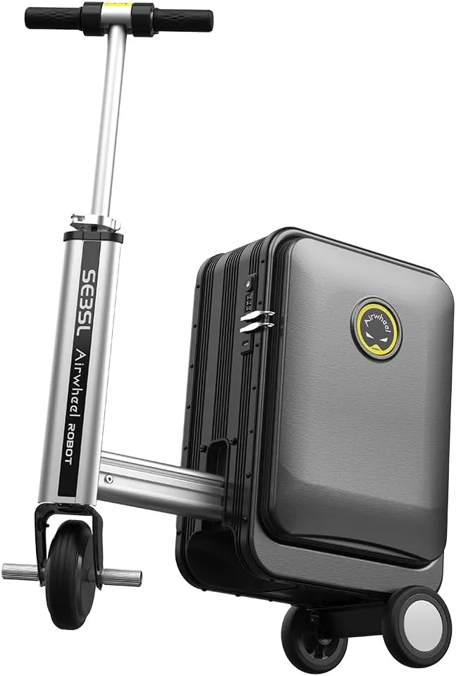 SE3SL Lightweight Rideable Luggage Portable Riding Suitcase Scooter, 6.8kg Ultra-light For Travel (black)