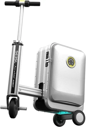 SE3SL Lightweight Rideable Luggage Portable Riding Suitcase Scooter, 6.8kg Ultra-light For Travel (silver)