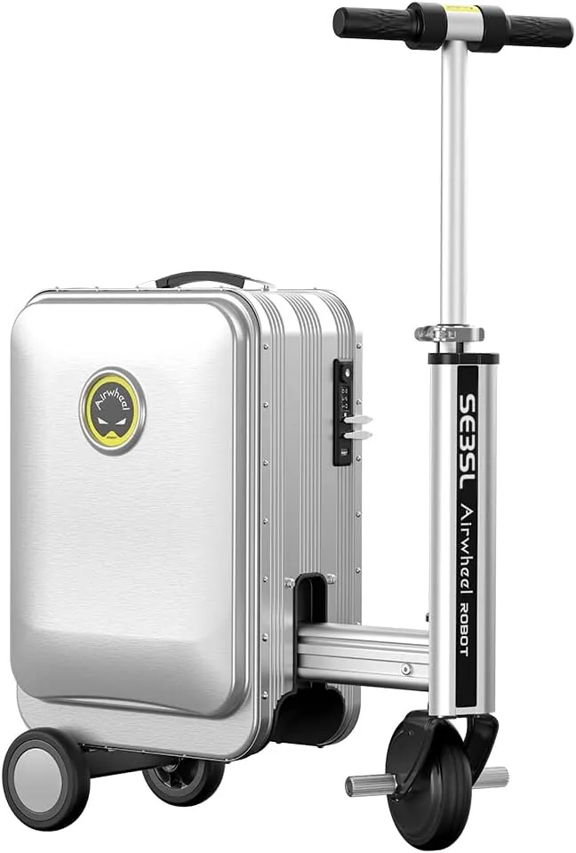 SE3SL Lightweight Rideable Luggage Portable Riding Suitcase Scooter, 6.8kg Ultra-light For Travel (silver)