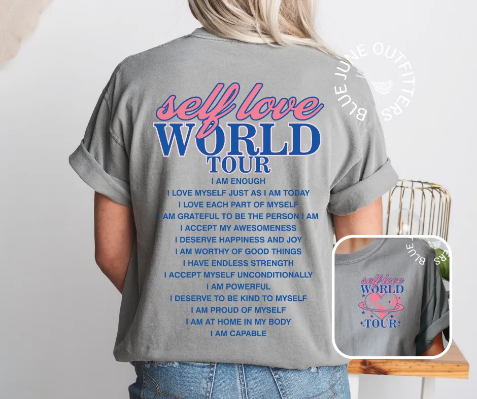 Self Love World Tour | Comfort Colors Tee With Pocket Design