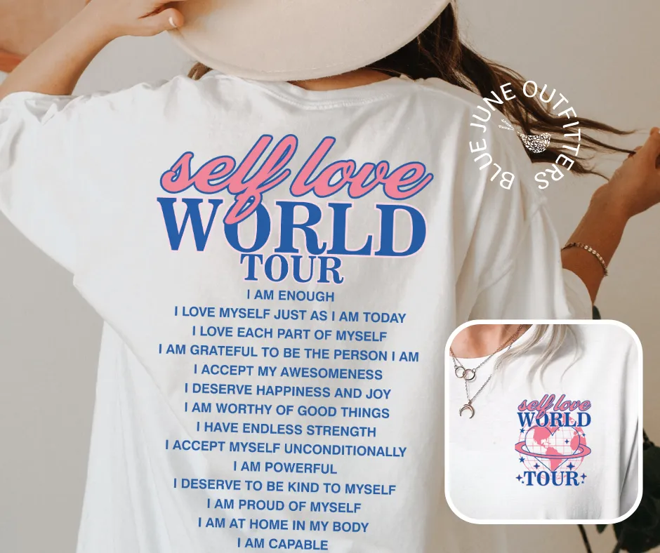 Self Love World Tour | Comfort Colors Tee With Pocket Design