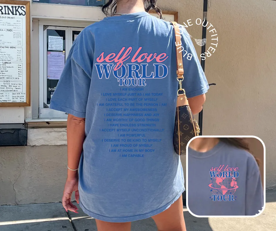 Self Love World Tour | Comfort Colors Tee With Pocket Design