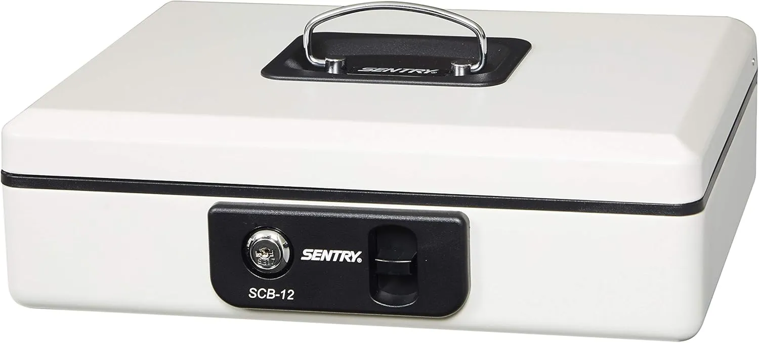 Sentry SCB-12 Handbag, Key Lock Type, One-Touch Open, B5 Paper, Light Gray