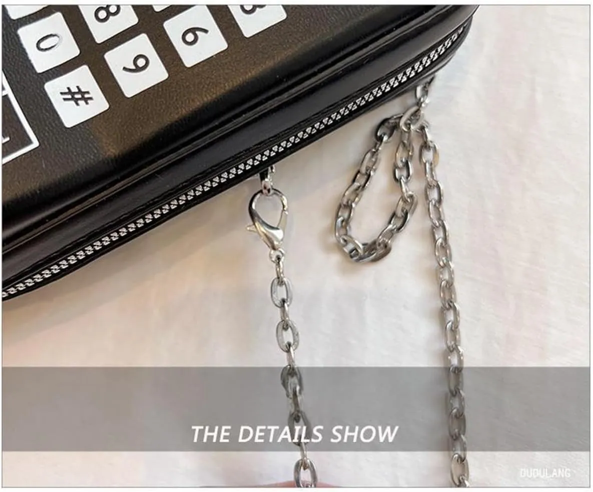 Sister Amy Vintage-Inspired Retro Mobile Phone Bag  Leather Chain Shoulder Handbag & Personalized Crossbody Purse for Women