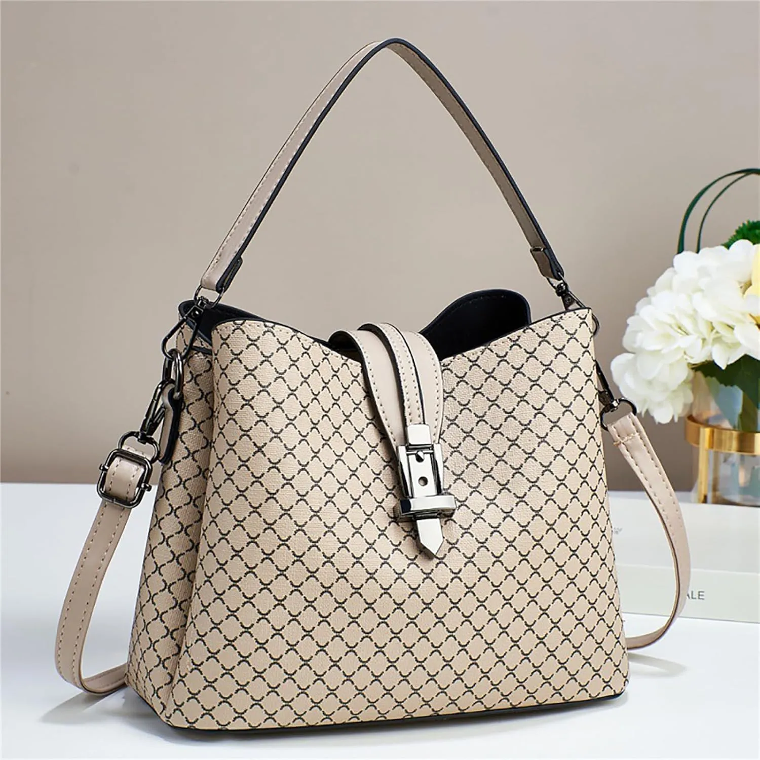 Small Fashion Crossbody Bucket Purses for Women with Shoulder Strap and Top Handle