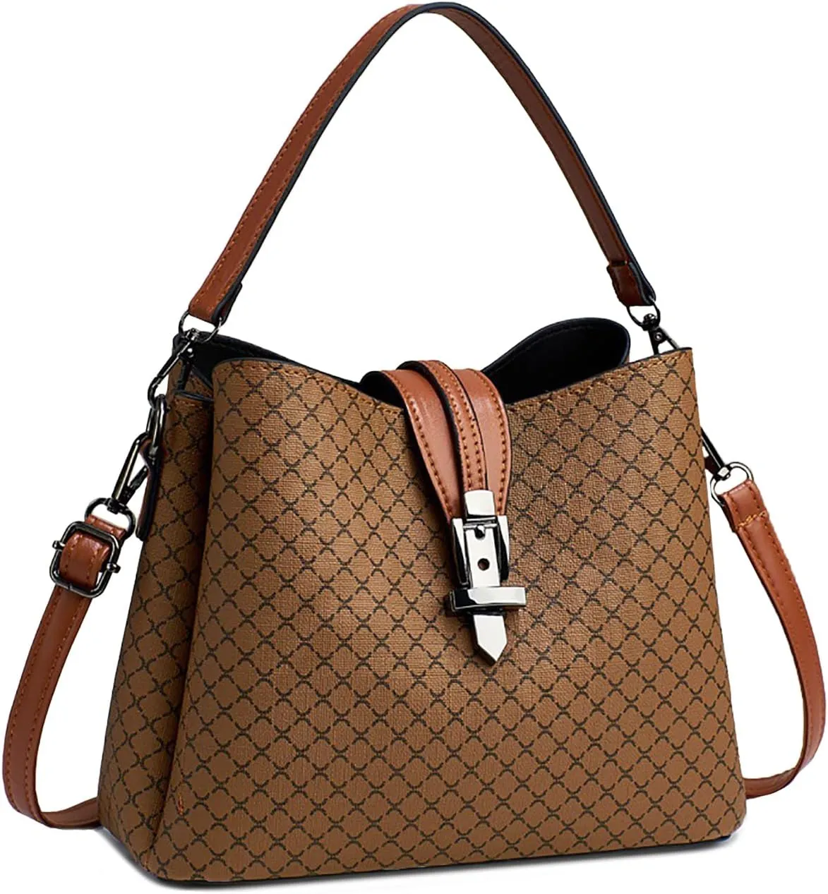 Small Fashion Crossbody Bucket Purses for Women with Shoulder Strap and Top Handle