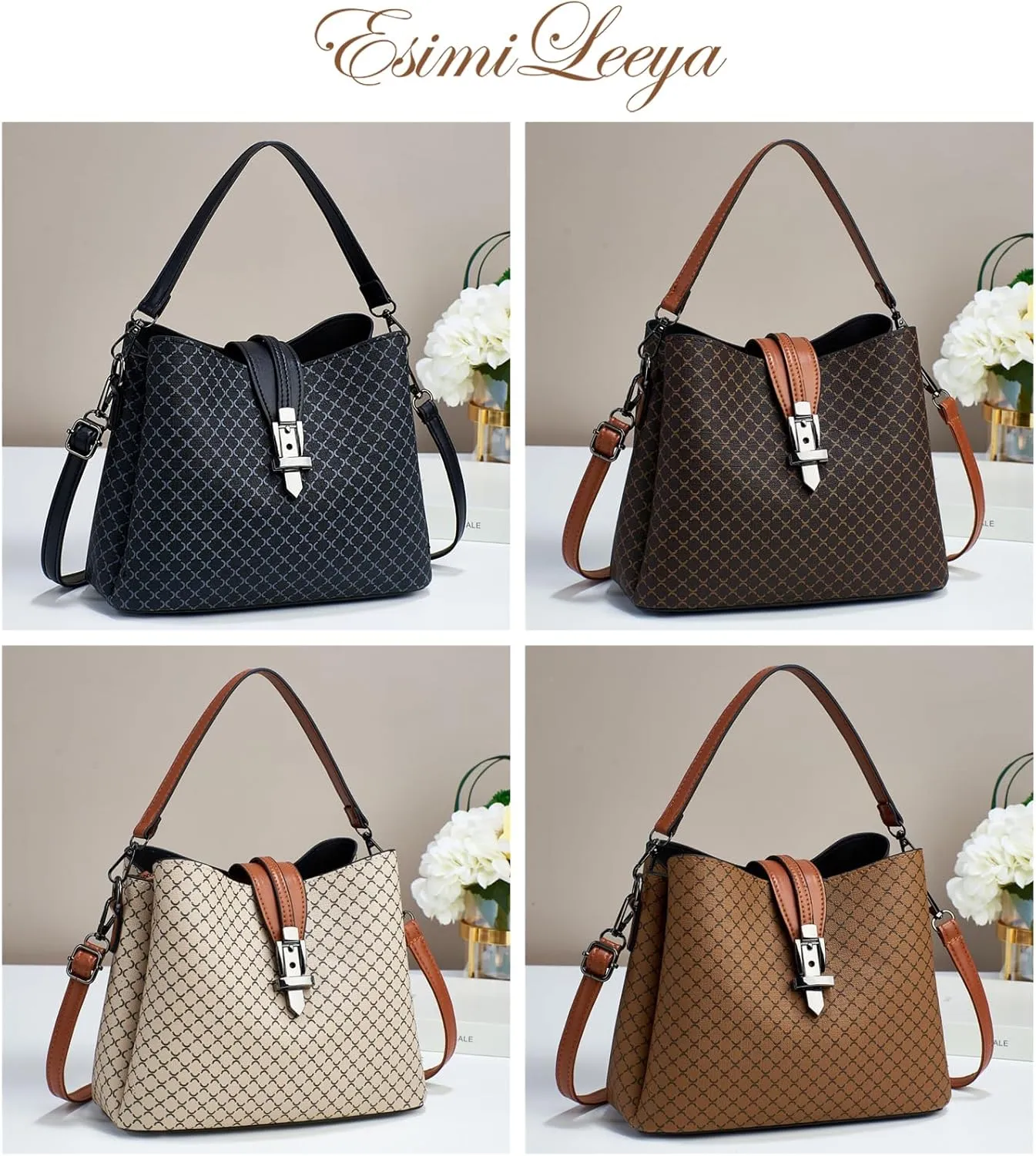 Small Fashion Crossbody Bucket Purses for Women with Shoulder Strap and Top Handle