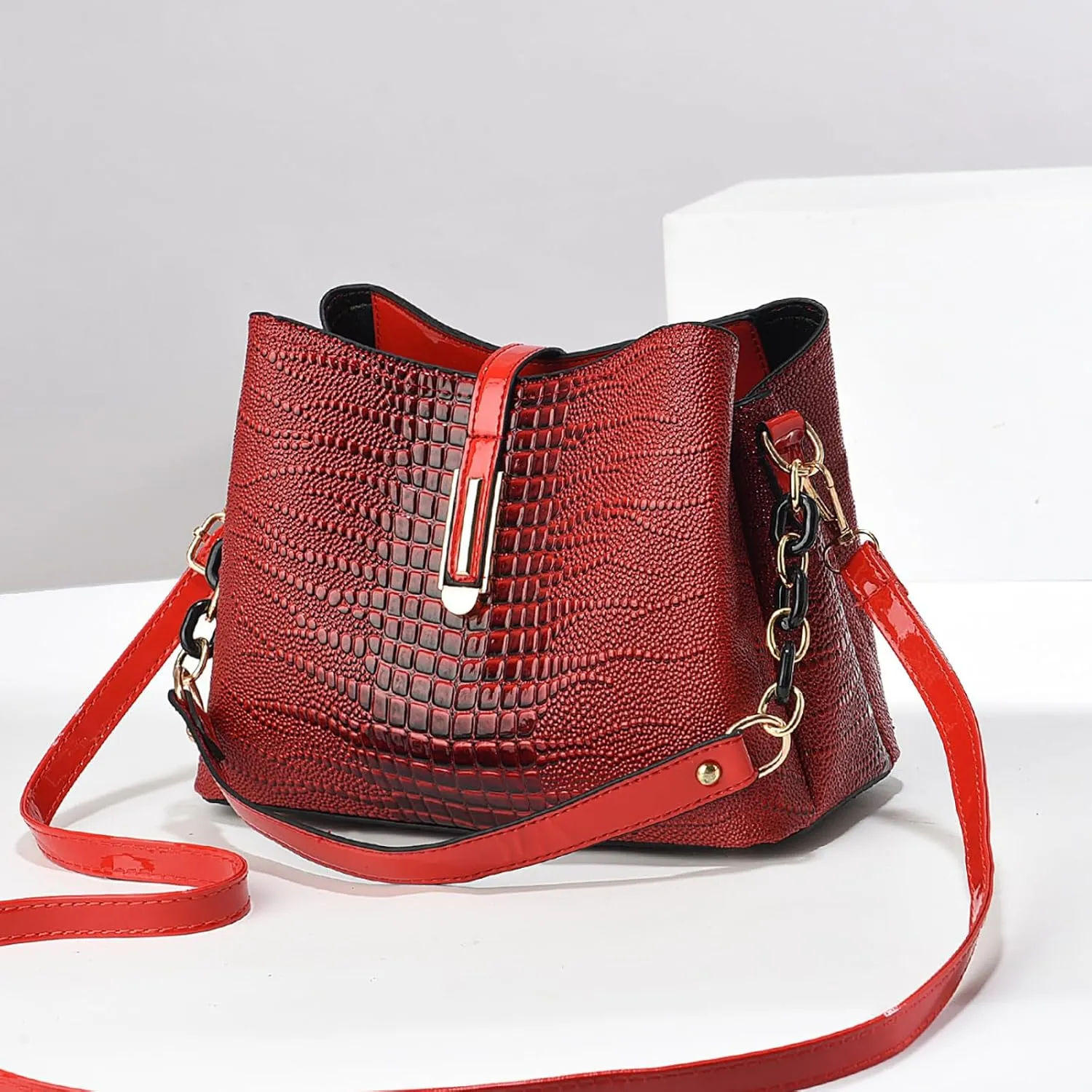 Small Fashion Crossbody Bucket Purses for Women with Shoulder Strap and Top Handle