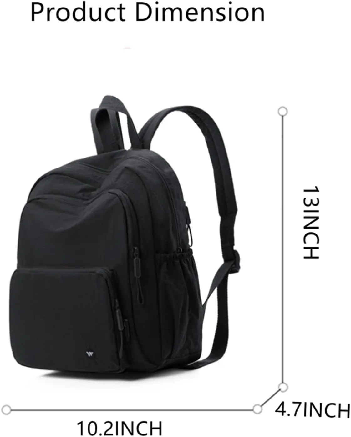 Small Nylon Backpack Mini Casual Daypack Lightweight Backpack for Women Travel Purse (Light pink)